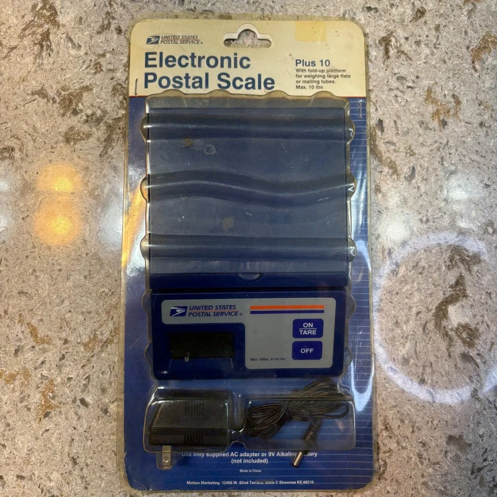 USPS Electronic Postal Scale 10lb Capacity Blue with AC Adapter New